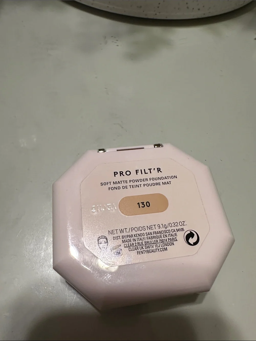 Pressed Face Powder Compact in Light Beige -#130 (no box)